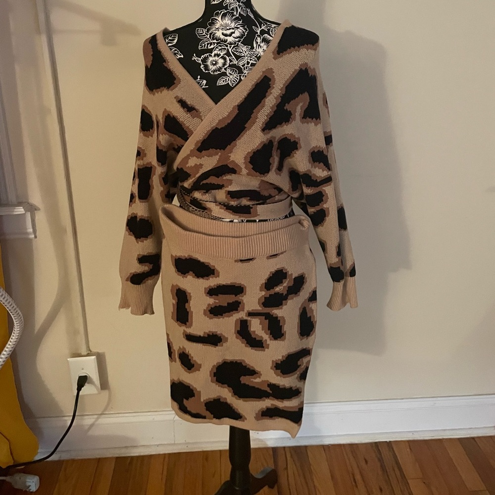 Leopard Skirt Set